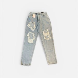 Distressed Light Blue Jeans